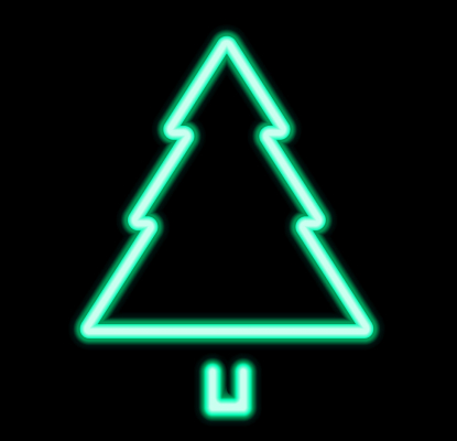 neon xmas tree