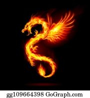 fire dragon vector art
