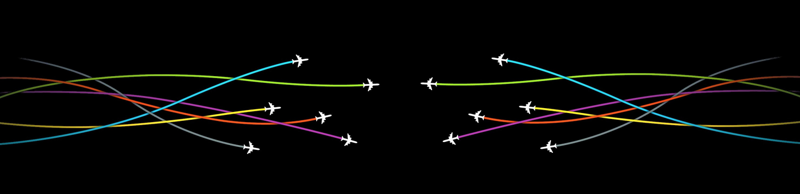 Backgrounds Planes leave traces on a black background 104364