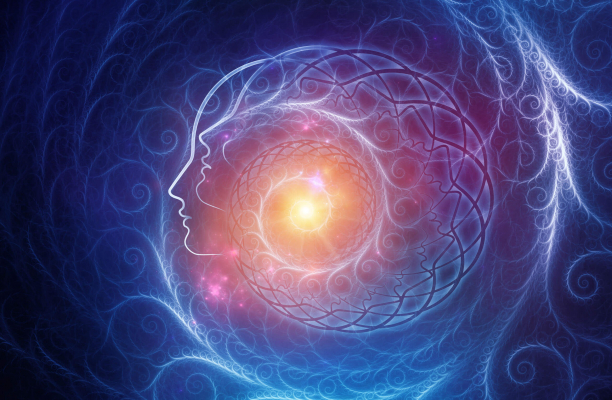 psychedelic head spiral