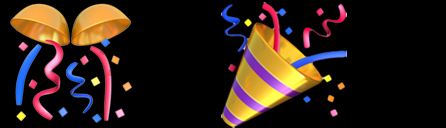 emojis confettis two