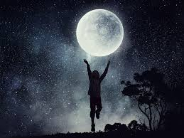 playing with the moon