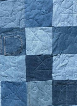 denim blanket patches