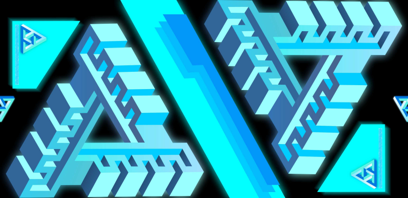impossible triangle BLUE
