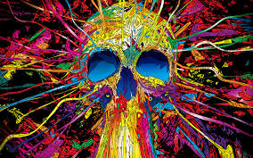 Paint splash skull