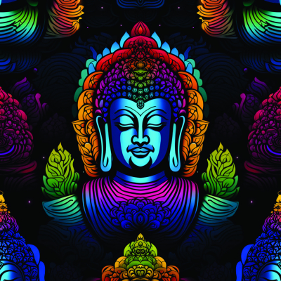 Rainbow Buddha 4