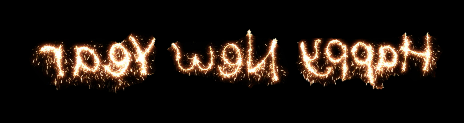 Happy New Year Inverted