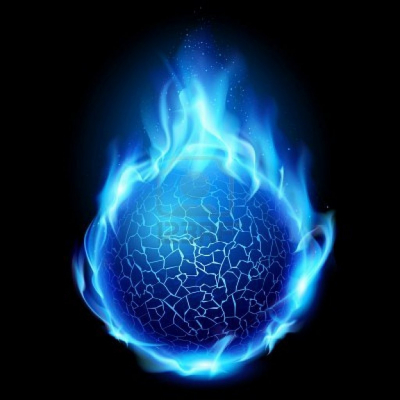 bola fuego azul