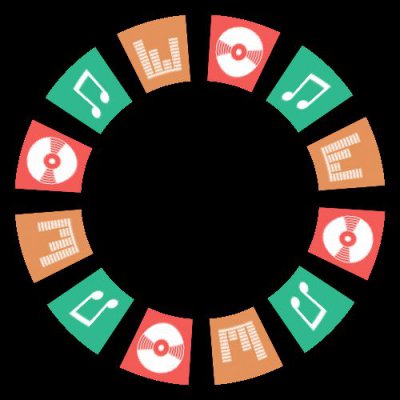 music icon 1 round preview