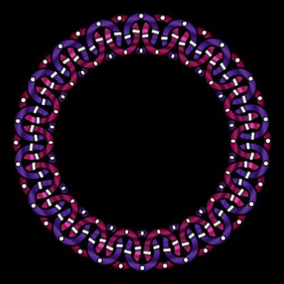 Red Yellow Rings round preview