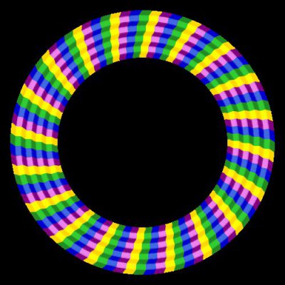 Rainbow stripes round preview