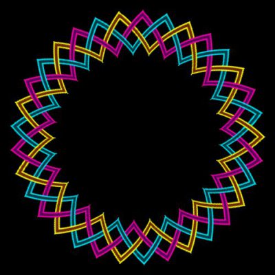 Zic zac lines round preview