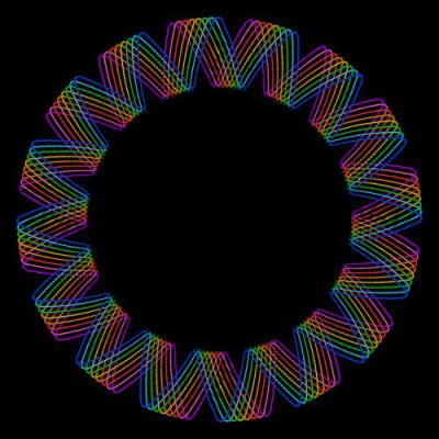 Rainbow waves round preview