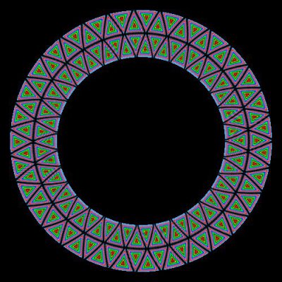 Ornamental triangles round preview