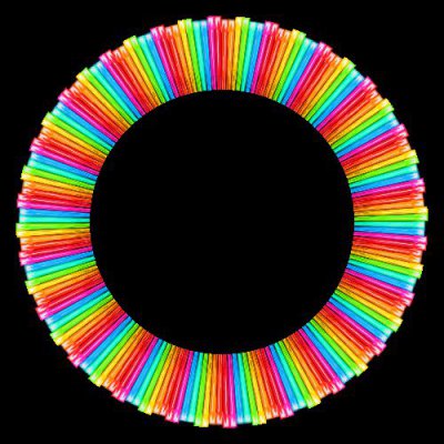 Rainbow stripes round preview