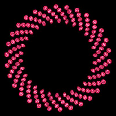 Red circles round preview