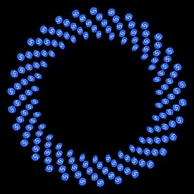 Blue circles round preview