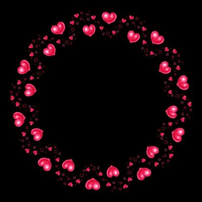 Pink hearts round preview