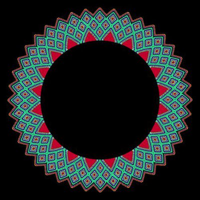 Green Ornaments round preview