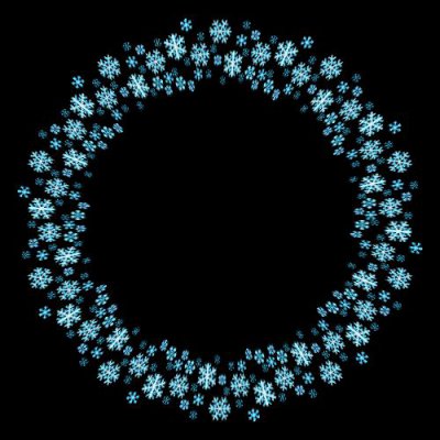 Snowflakes pattern round preview