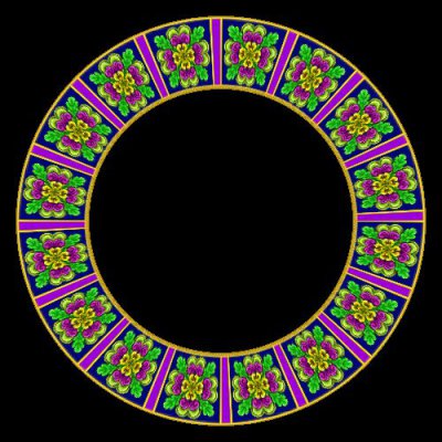 Flower ornament round preview