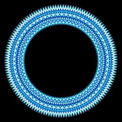 Blue Ornamental spikes round preview