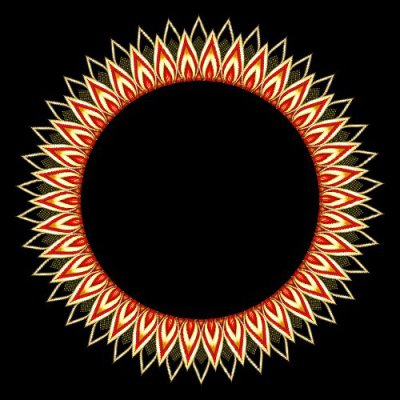 Flames ornamental round preview