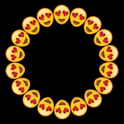 emoji heart eyes round preview
