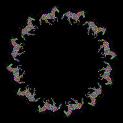 unicorn rainbow runner round preview