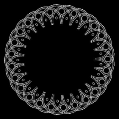 Geometric White Circles round preview