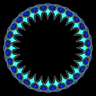 Geometric Blue Aqua round preview