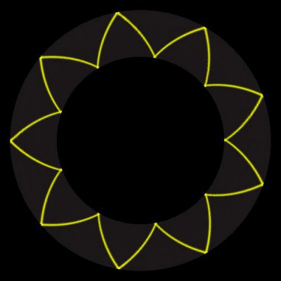 Simple Yellow Petal - Medium round preview