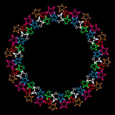 Colorful stars round preview