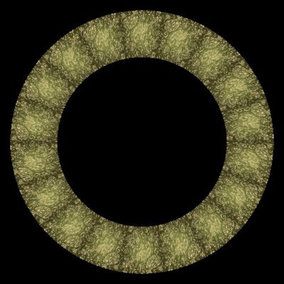 Paisley green ornament round preview