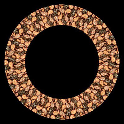 Paisley orange pattern round preview