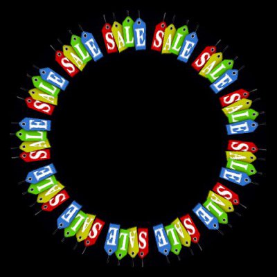 SALE text tags round preview