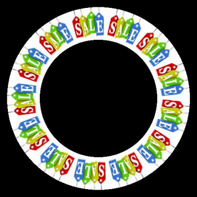 SALE text tags round preview