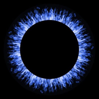 Flames plazma blue round preview