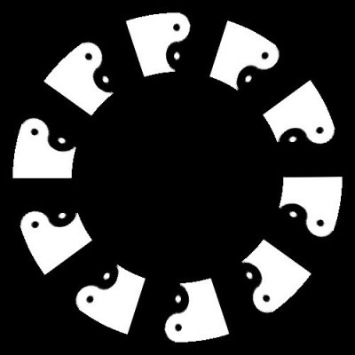 Yin Yang black and white. round preview