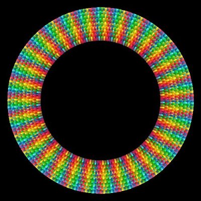 Rainbow basket weave round preview