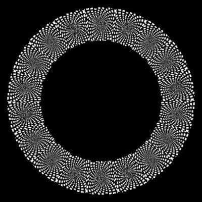 White spiral round preview