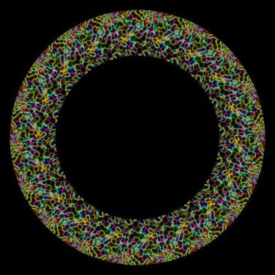 Rainbow mesh round preview