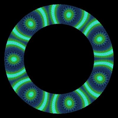 green psychedelic round preview