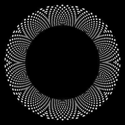 white outline round preview