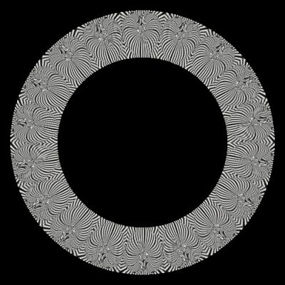 melty black and white psychedelic round preview