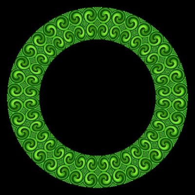 green chain pattern round preview