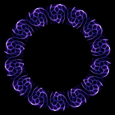 Purple organic mesh round preview