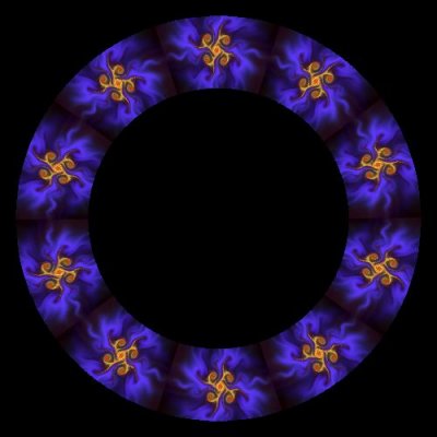 purple orange fractal round preview
