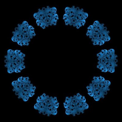 blue skulls round preview