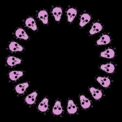 grunge skull black background vector illustration floral 69285635 round preview